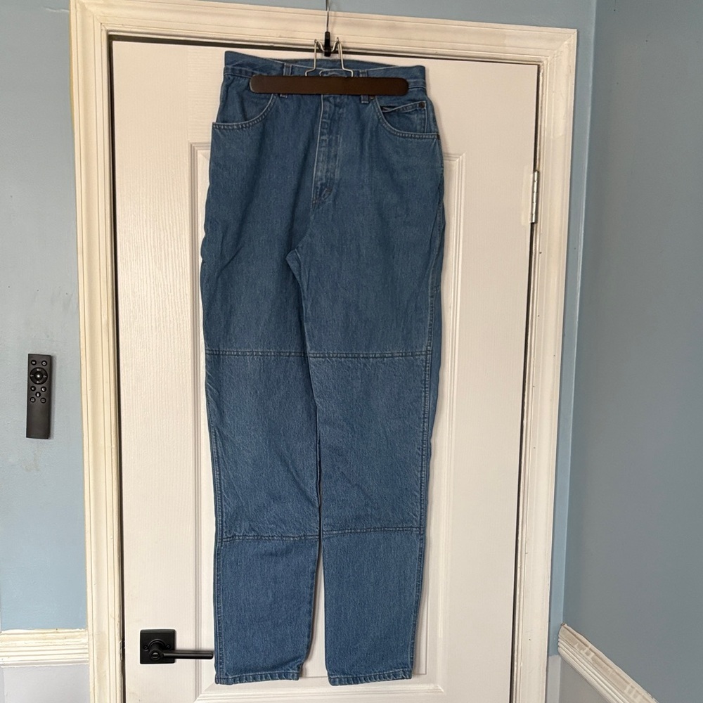 Classic Motorcycle Blue Straight Leg Women's Jeans